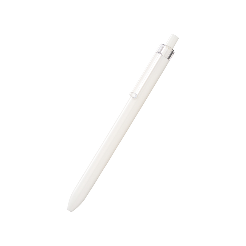 MARKLESS STYLE スケルトンクリップボールペン 再生ABS ホワイト TF-0144-044 1個（ご注文単位10個）【直送品】