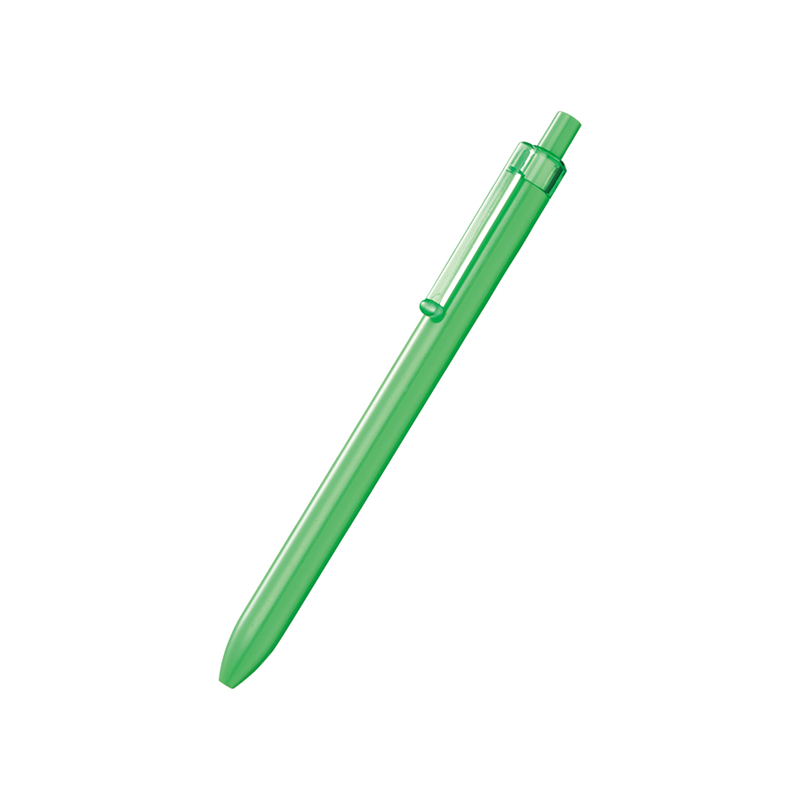 MARKLESS STYLE スケルトンクリップボールペン 再生ABS LGN TF-0144-038 1個（ご注文単位10個）【直送品】