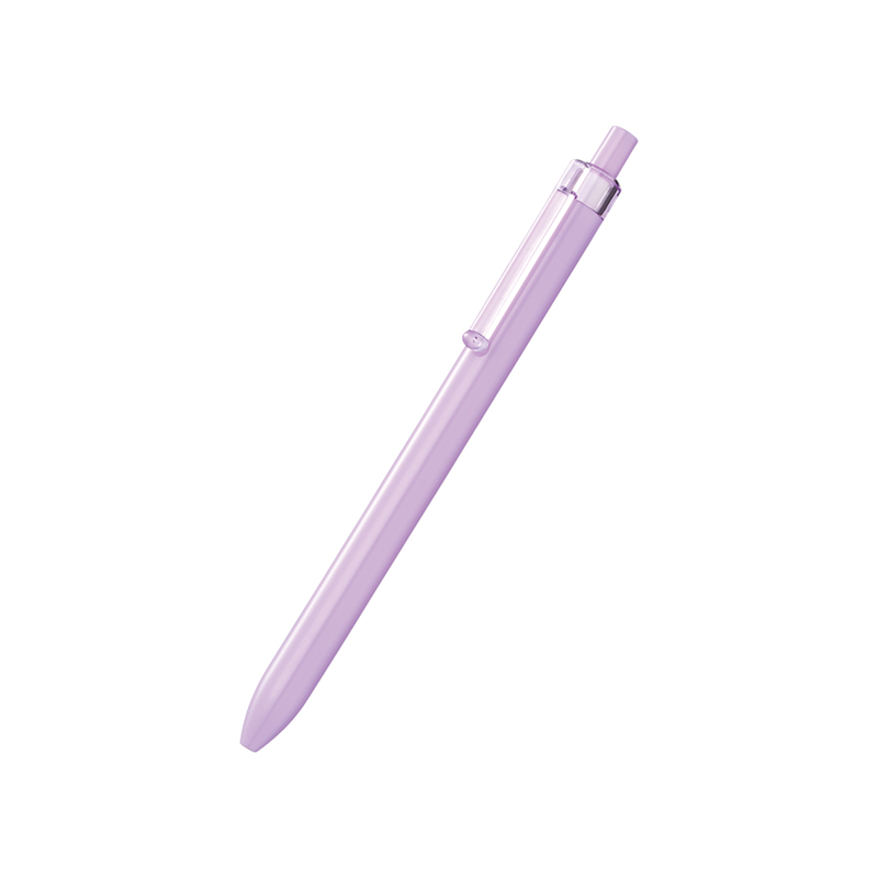 MARKLESS STYLE スケルトンクリップボールペン 再生ABS パープル TF-0144-013 1個（ご注文単位10個）【直送品】