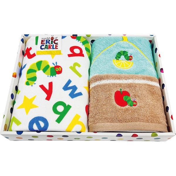 シャディ はらぺこあおむし フェイス・ループ付きウォッシュタオルセット 1個(ご注文単位1個) 【直送品】