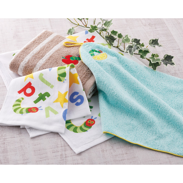 シャディ はらぺこあおむし コンパクトバス・フェイス・ウォッシュ・ループ付きウォッシュタオルセット 1個(ご注文単位1個) 【直送品】