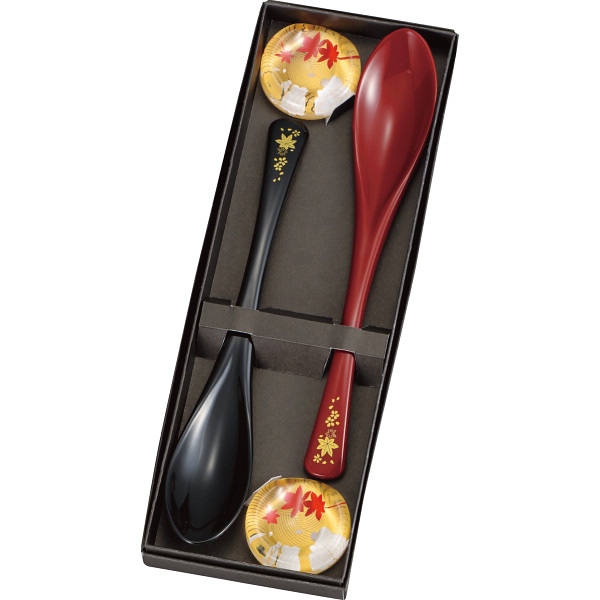 シャディ スプーン２本セット　黒・朱 1個(ご注文単位1個)  【直送品】