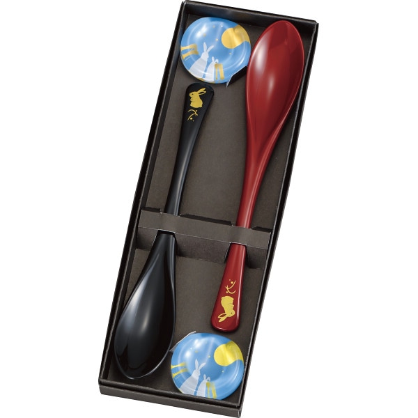 シャディ スプーン２本セット　黒・朱 1個(ご注文単位1個)  【直送品】