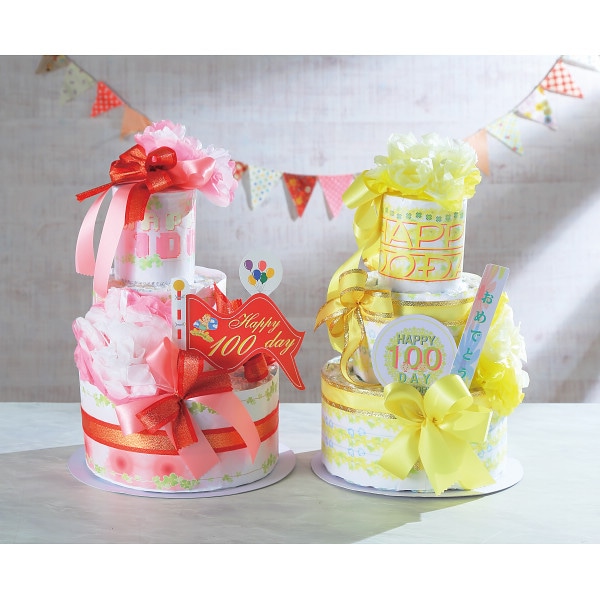 シャディ おむつｄｅケーキ　１００ＤＡＹ　ＭＥＭＯＲＹ　２段 1個(ご注文単位1個)  【直送品】