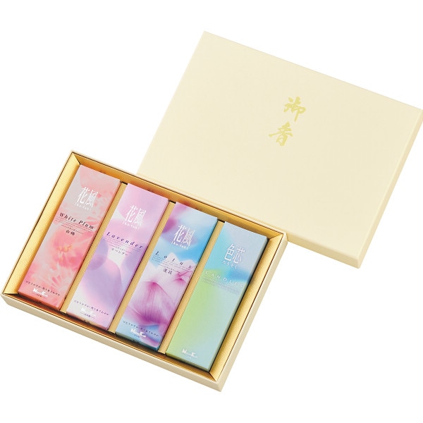 シャディ 日本香堂　花風　進物　三種・色芯ろうそく入 1個(ご注文単位1個)  【直送品】