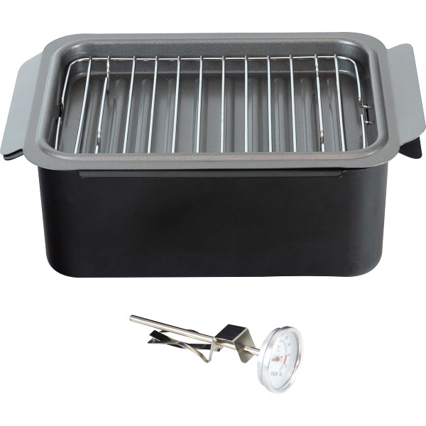 シャディ ポコフリット　角型揚げ鍋ワイド（温度計・アミ付） 1個(ご注文単位1個)  【直送品】