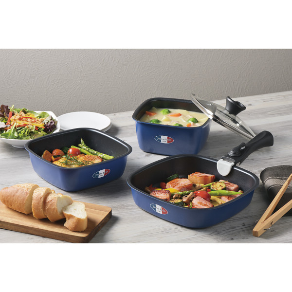 シャディ ジャンヌ・エコール　着脱ハンドル角型鍋３点セット 1個(ご注文単位1個)  【直送品】