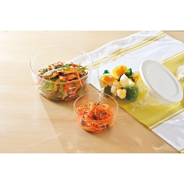 シャディ ハリオ 耐熱ガラス製保存容器 丸3個セット 1個(ご注文単位1個) 【直送品】