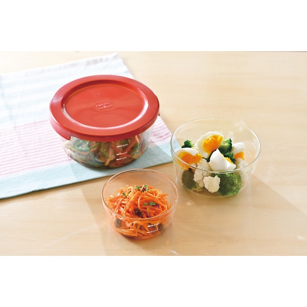 シャディ ハリオ 耐熱ガラス製保存容器 丸3個セット 1個(ご注文単位1個) 【直送品】