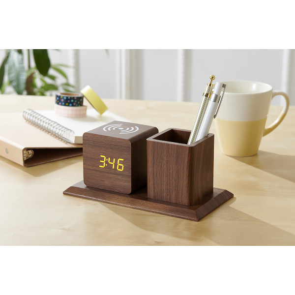 シャディ ペンホルダー付ワイヤレス充電クロック　ダイス 1個(ご注文単位1個)  【直送品】