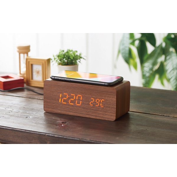 シャディ ワイヤレス充電機能付クロック 1個(ご注文単位1個)  【直送品】