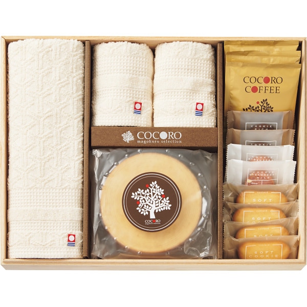 シャディ ココロ　今治タオル・バウムクーヘンセット（木箱入） 1個(ご注文単位1個) ※軽 【直送品】