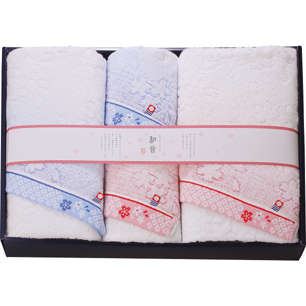 シャディ なごみね(桜) バス・フェイスタオルセット 1個(ご注文単位1個) 【直送品】