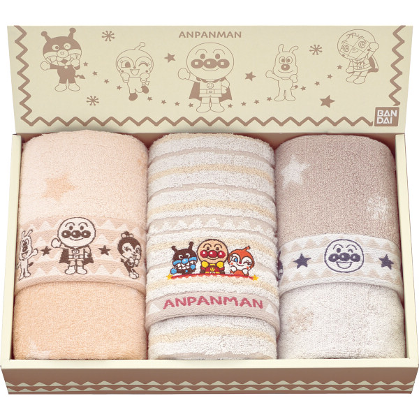 シャディ それいけ!アンパンマン フェイス・ウォッシュタオルセット 1個(ご注文単位1個) 【直送品】