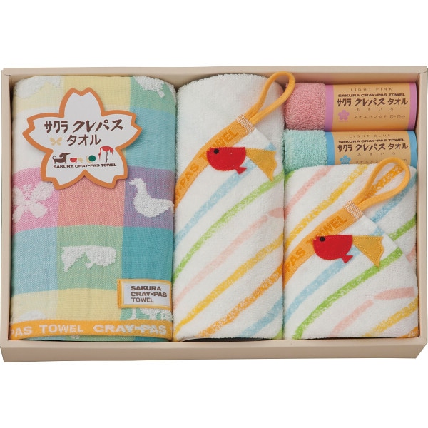 シャディ クレパスタオル フェイス・ウォッシュ・タオルハンカチセット 1個(ご注文単位1個) 【直送品】