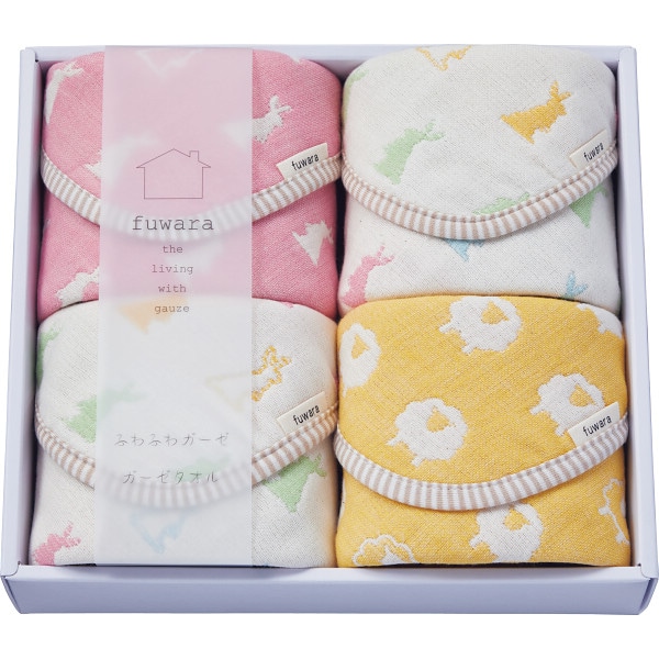 シャディ ふわら　六重織タオルハンカチ４枚セット 1個(ご注文単位1個)  【直送品】