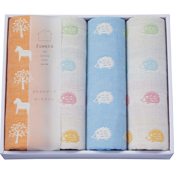 シャディ ふわら　四重織フェイスタオル４枚セット 1個(ご注文単位1個)  【直送品】