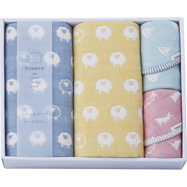 シャディ ふわら　六重織フェイスタオル・タオルハンカチセット 1個(ご注文単位1個)  【直送品】