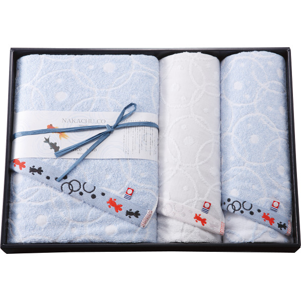 シャディ 今治産金魚タオル　バス・フェイスタオルセット 1個(ご注文単位1個)  【直送品】