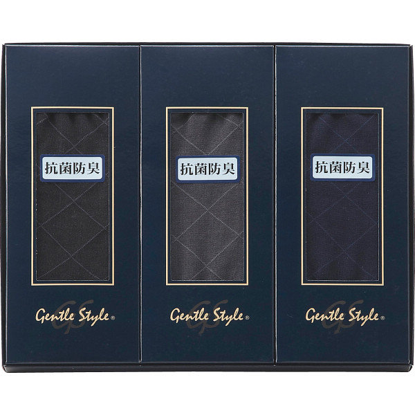 シャディ ジェントルスタイル　紳士ビジカジソックス　３足セット 1個(ご注文単位1個)  【直送品】