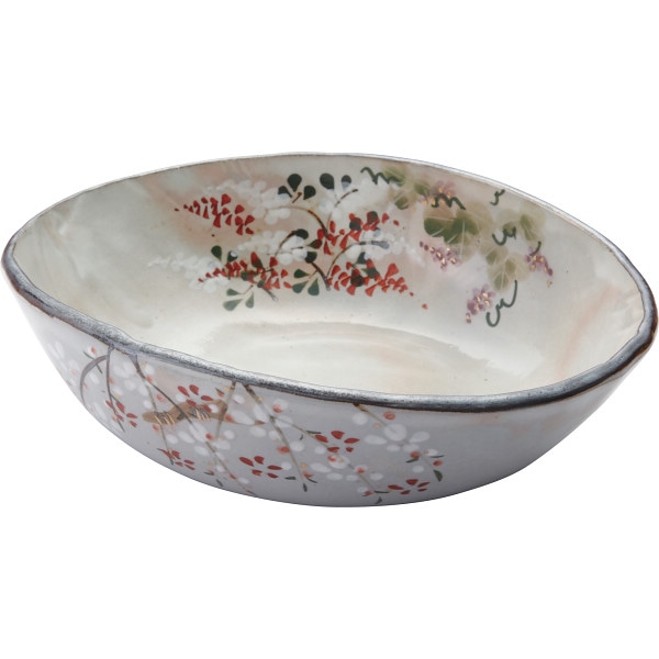 シャディ 清水焼　桜・萩・葛　楕円鉢 1個(ご注文単位1個)  【直送品】