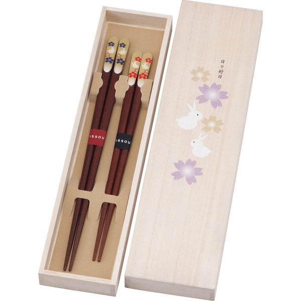 シャディ 吉兆桐箱入　夫婦箸　 1個(ご注文単位1個)  【直送品】