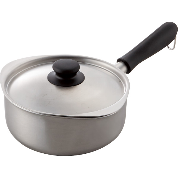 シャディ 柳宗理 3層鋼片手鍋(18cm・つや消し)蓋付 1個(ご注文単位1個) 【直送品】