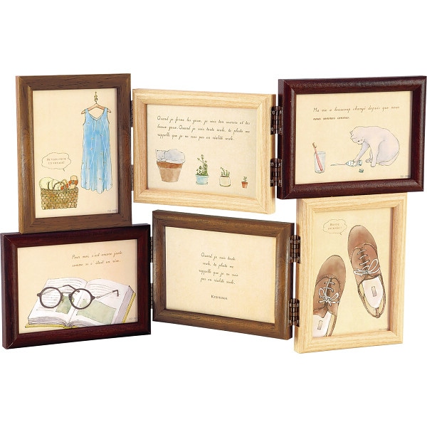 シャディ ブラン インテリアフォトフレーム 6窓 1個(ご注文単位1個) 【直送品】