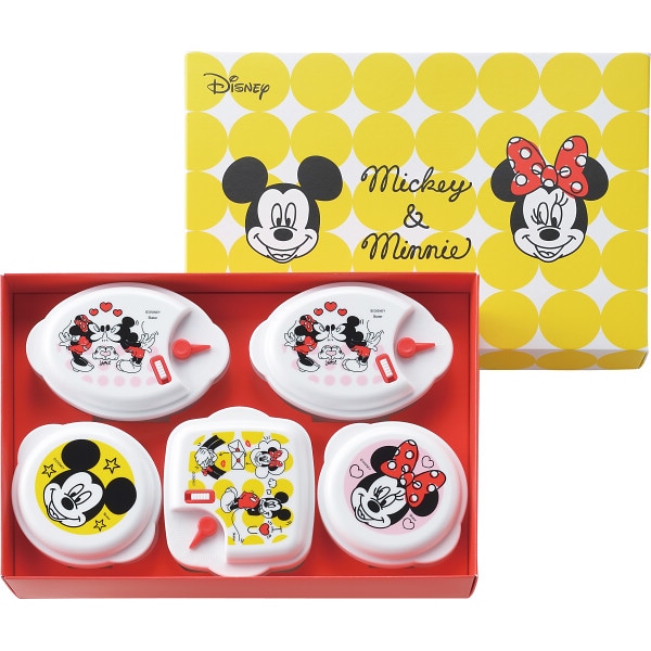 シャディ ミッキー&ミニー レンジ容器5点セット 1個(ご注文単位1個) 【直送品】