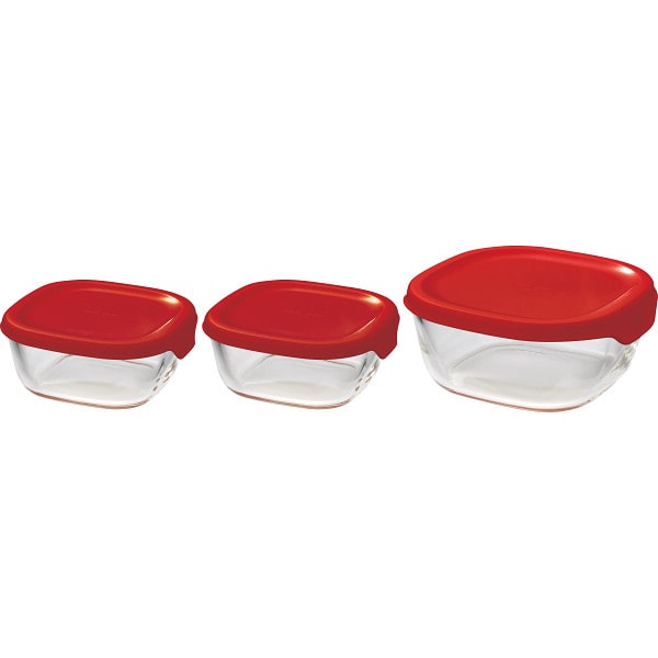 シャディ ハリオ 耐熱ガラス製保存容器3個セット 1個(ご注文単位1個) 【直送品】