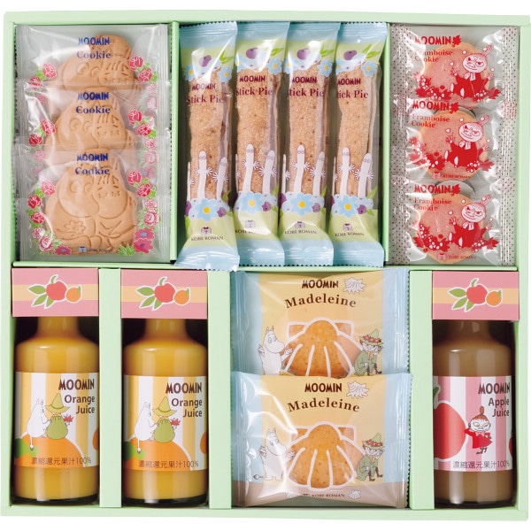 シャディ ムーミン ジュース&スイーツセット 1個(ご注文単位1個) ※軽 【直送品】