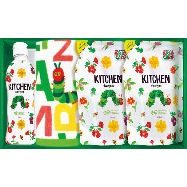シャディ はらぺこあおむし キッチン洗剤タオルセット 1個(ご注文単位1個) 【直送品】