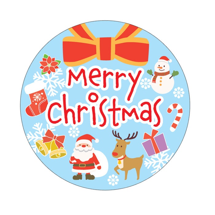 ARC POPシール クリスマス　PET　50φ LX599S 1束（ご注文単位1束）【直送品】