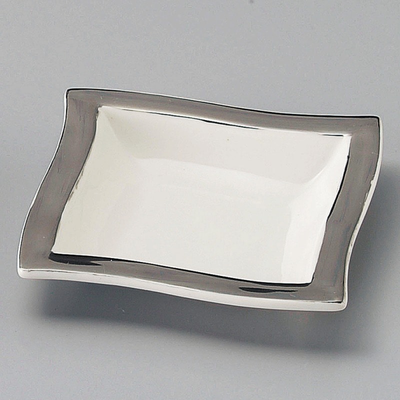 金正陶器 プラチナリムトレーS 1個(ご注文単位1個)【直送品】