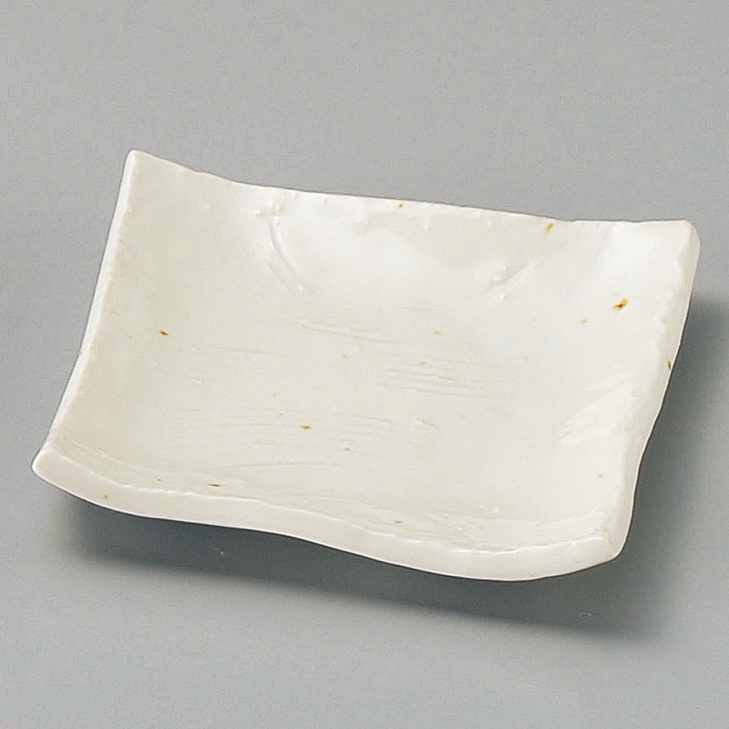 金正陶器 粉引(松花堂兼用)角小皿 1個(ご注文単位1個)【直送品】