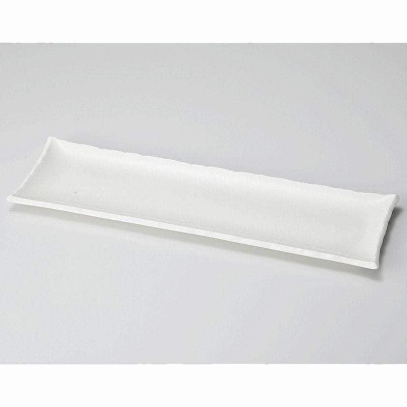 金正陶器 白マットちぎり35㎝角長皿 1個（ご注文単位1個）【直送品】