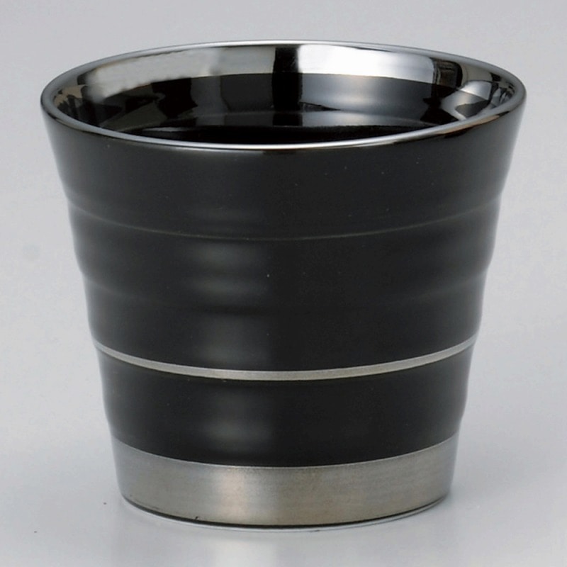 金正陶器 シルバーボーダーBコップ 1個(ご注文単位1個)【直送品】