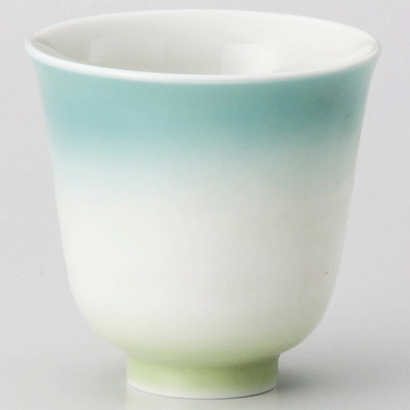 金正陶器 カラーグラデーションヒスイ湯呑 1個（ご注文単位1個）【直送品】