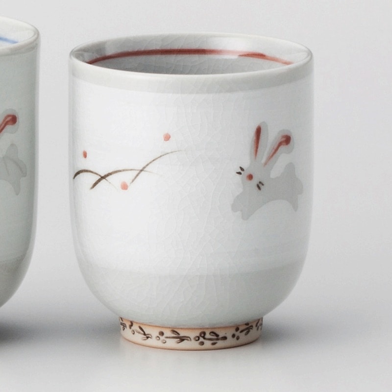金正陶器 粉引ウサギ湯呑(小) 1個(ご注文単位1個)【直送品】