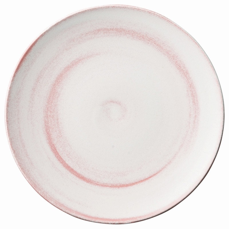 金正陶器 粉引やわらかい赤24.5㎝プレート 1個(ご注文単位1個)【直送品】