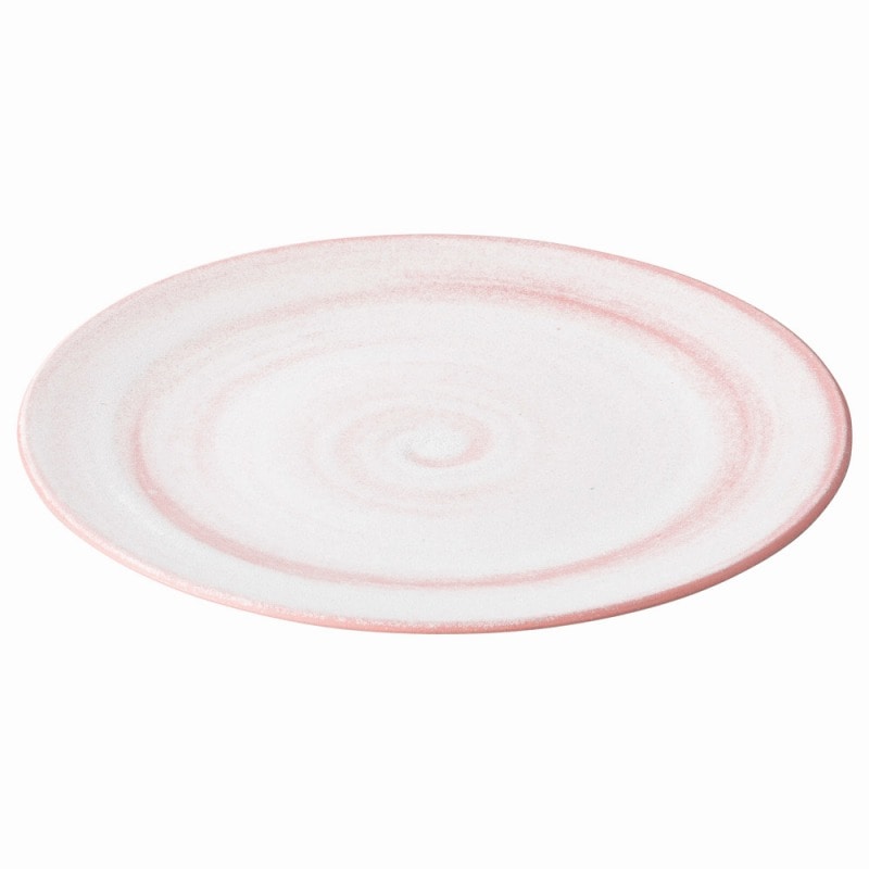 金正陶器 粉引やわらかい赤22.5㎝プレート 1個(ご注文単位1個)【直送品】