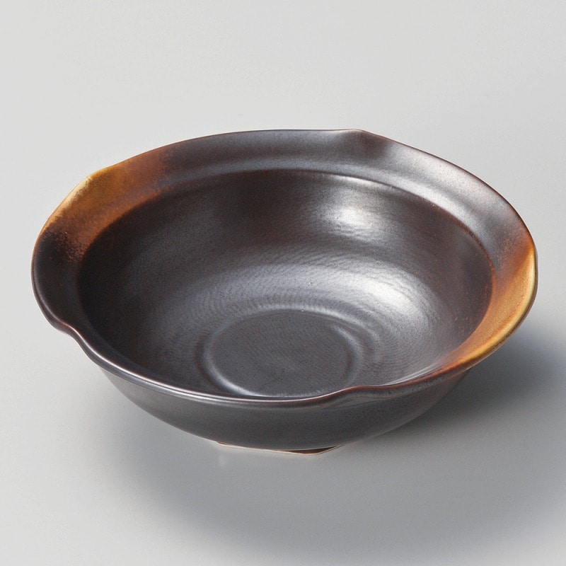 金正陶器 やきしめ梅型4.8鉢 1個(ご注文単位1個)【直送品】