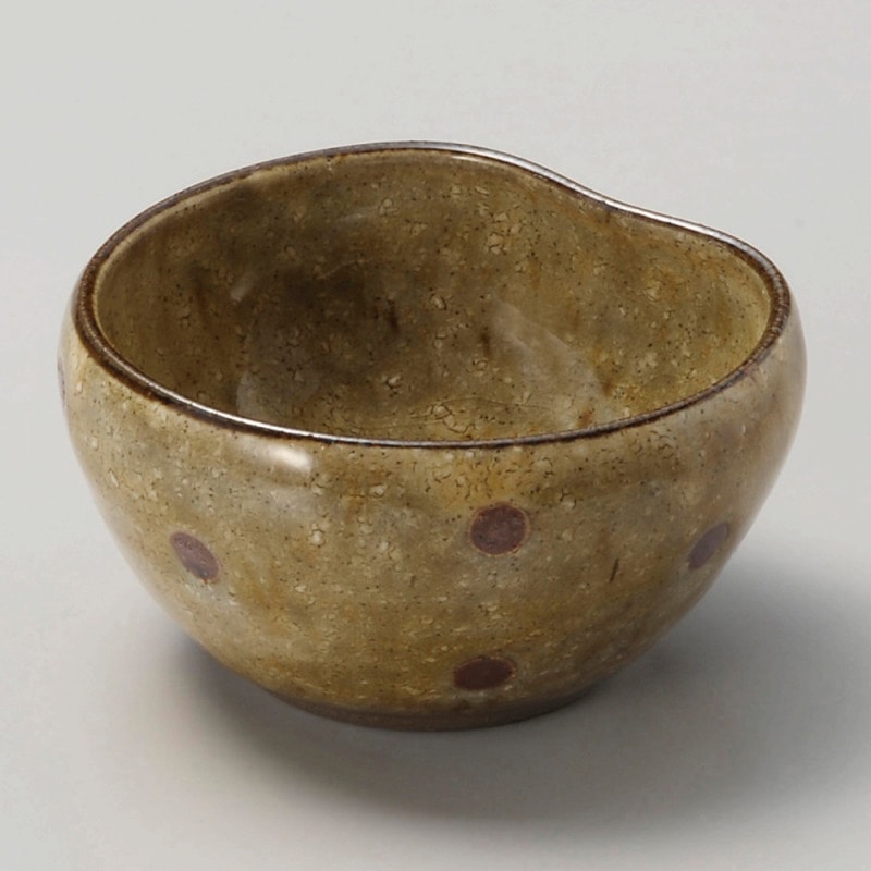 金正陶器 黒土一つ押し黄小鉢 1個(ご注文単位1個)【直送品】