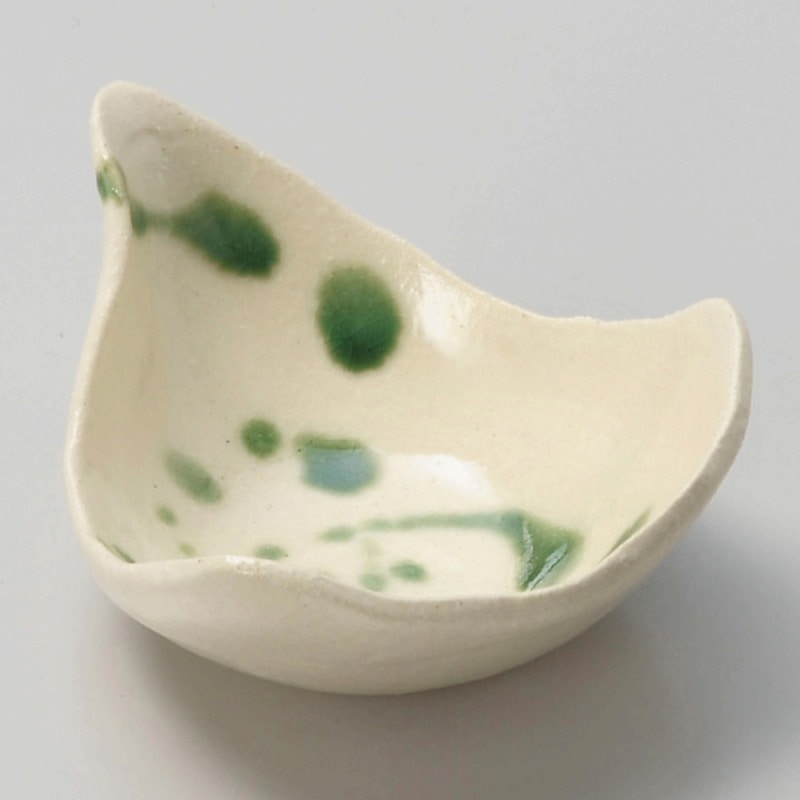 金正陶器 織部散らし 千鳥珍味 1個(ご注文単位1個)【直送品】