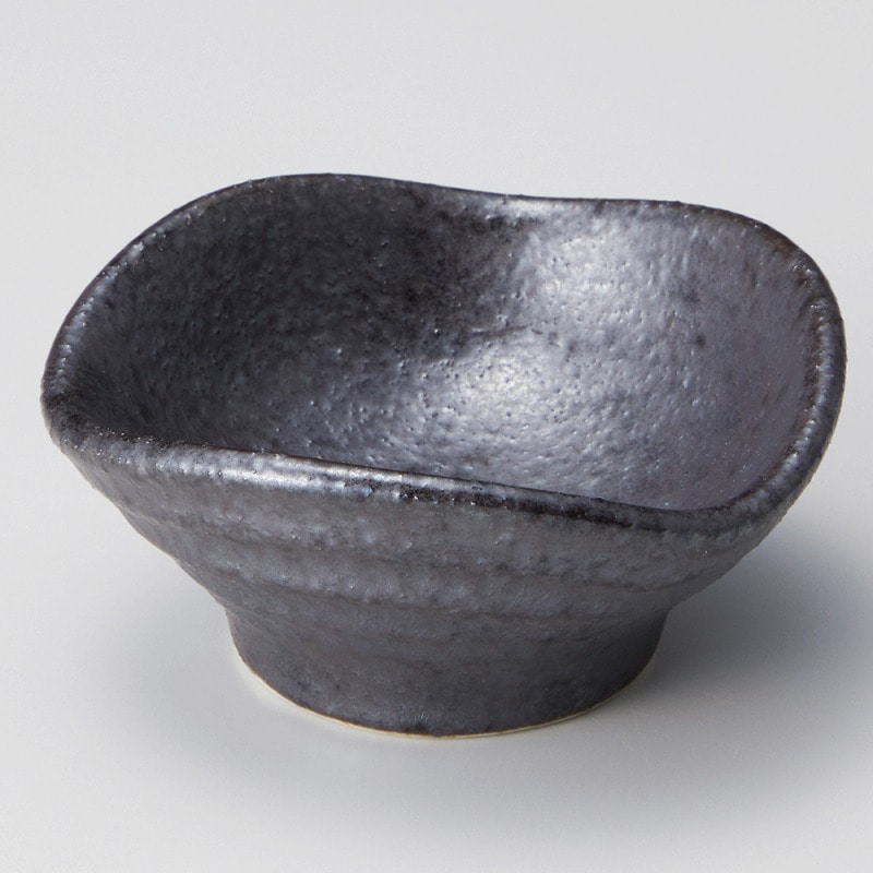 金正陶器 イブシ黒なぶり三ツ山珍味 1個(ご注文単位1個)【直送品】