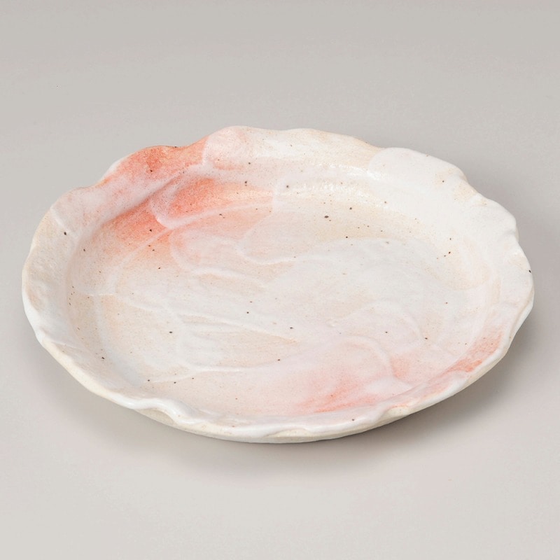 金正陶器 桜志野輪花8.0皿 1個（ご注文単位1個）【直送品】