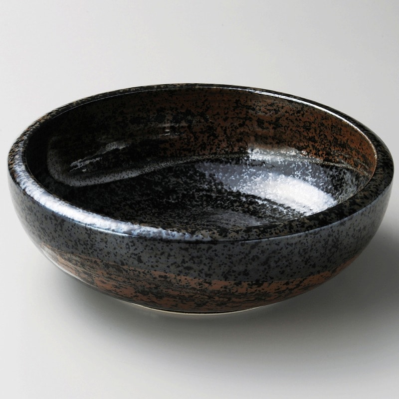 金正陶器 黒釉白刷毛目5.5ボール 1個(ご注文単位1個)【直送品】