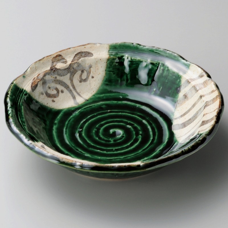 金正陶器 里山織部手作り6.0丸鉢 1個(ご注文単位1個)【直送品】