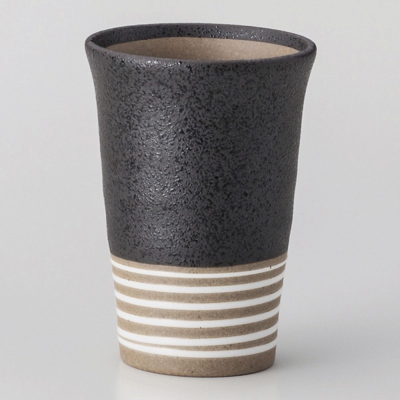 金正陶器 黒結晶フリーカップ 1個(ご注文単位1個)【直送品】