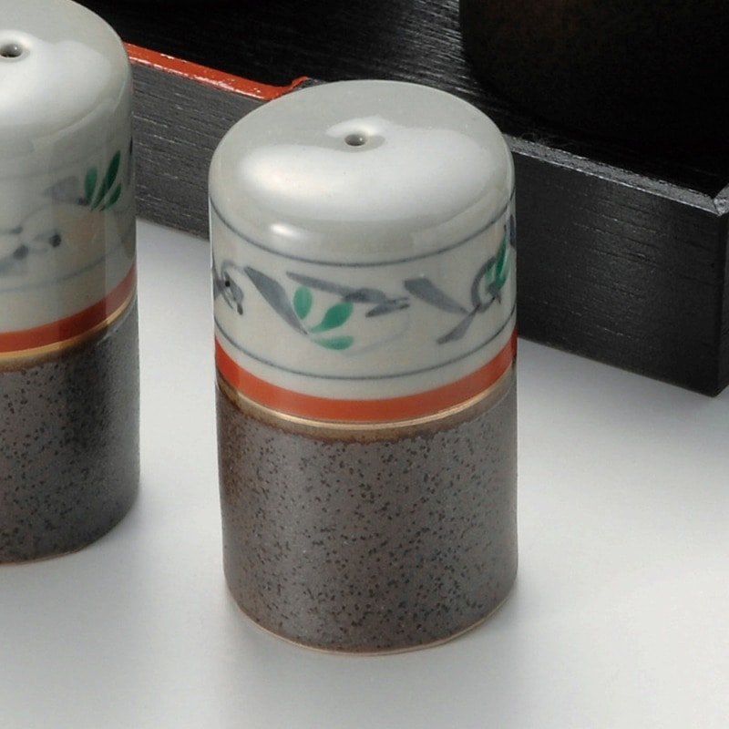金正陶器 鉄砂唐草塩入(一ツ穴) 1個(ご注文単位1個)【直送品】